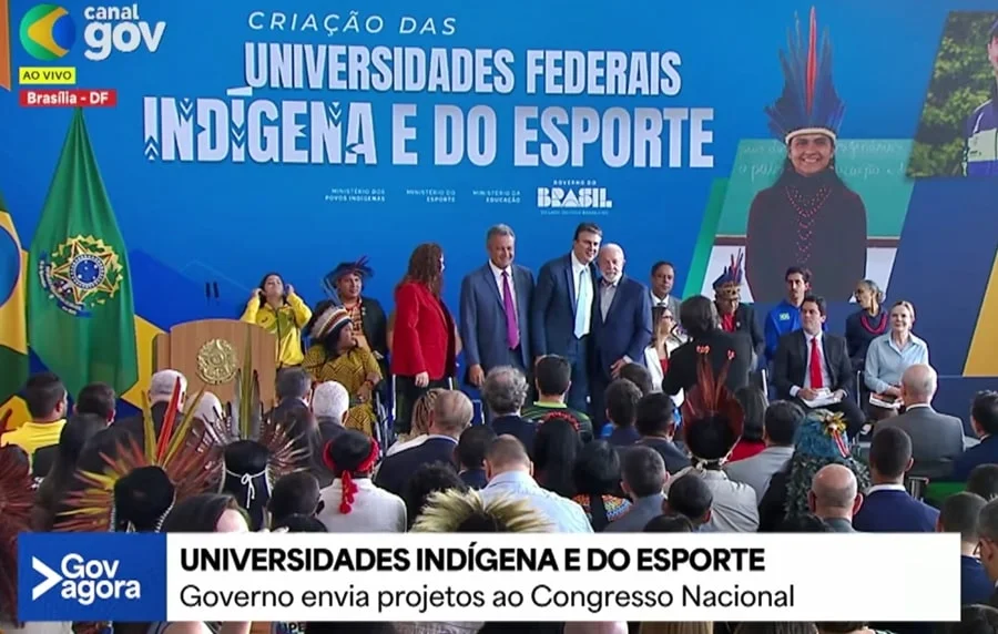 Lula anuncia a criação das universidades federais indígena e do esporte. Acompanhe